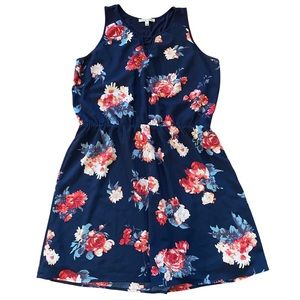 41 HAWTHORNE Floral Navy Dress